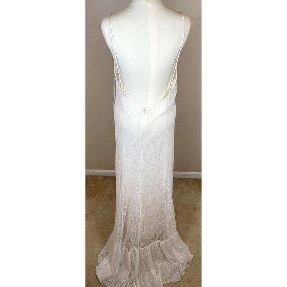Reformation Shae Lace Bridal Wedding White Maxi Dress Size 12 - Picture 10 of 12